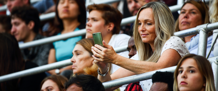 Woman holding a mobile phone